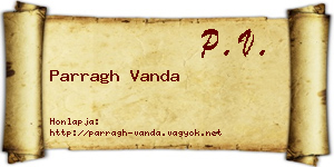 Parragh Vanda névjegykártya